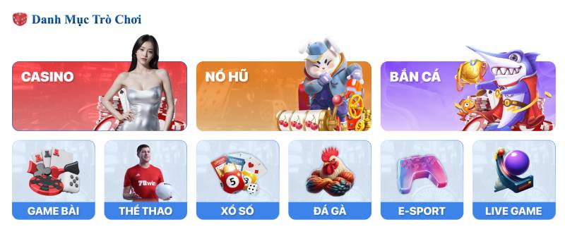 Kho game phong phú và hệ thống Game Show miễn phí