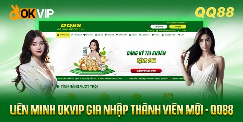 Liên Minh OkVip – QQ88: Sân Chơi Cá Cược Hợp Pháp, Bảo Mật