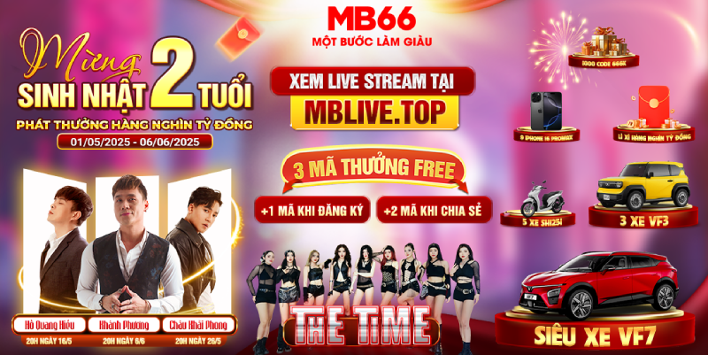 MB66 Mừng Sinh Nhật 2 Tuổi - Bùng Nổ Săn Thưởng Hàng Nghìn 1 MB66 Mung Sinh Nhat 2 Tuoi Bung No San Thuong Hang Nghin 1