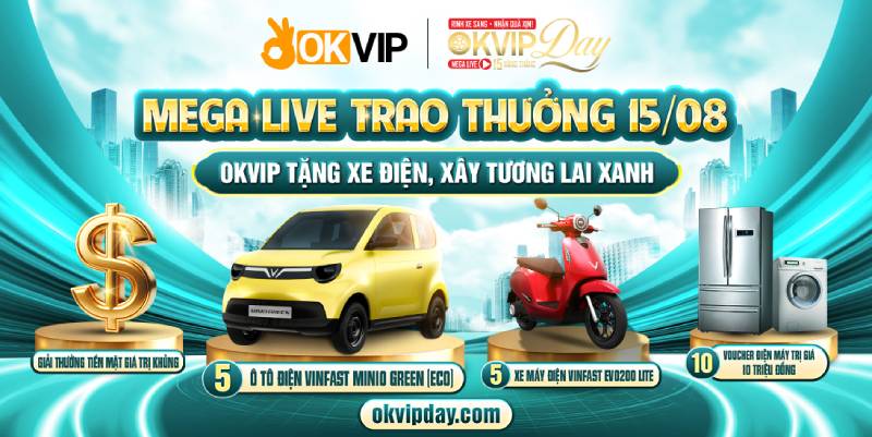 Mega live trao thưởng – Cơn lốc quà tặng triệu đô